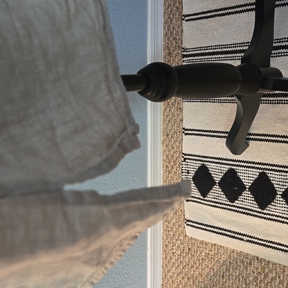 LL BEAN Linen Long Sleeve Button Down Top Blouse Cream Sz Large Preppy - Picture 8 of 13